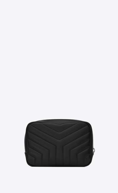 loulou trousse à maquillage en cuir matelassé "y"